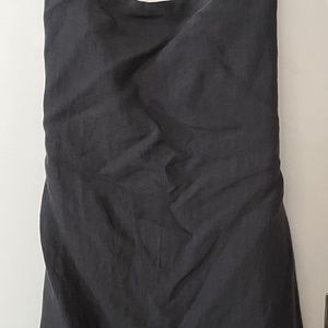 Sexy linen gray mini dress